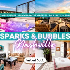2 Homes | Rooftop Hot Tub & Fire Pit | Sleeps 24