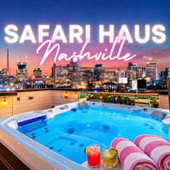 Safari-themed Nashville hot tub home, sleeps 12