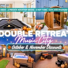 2 Rooftop Hot Tub Homes | Sleeps 24 | Nashville