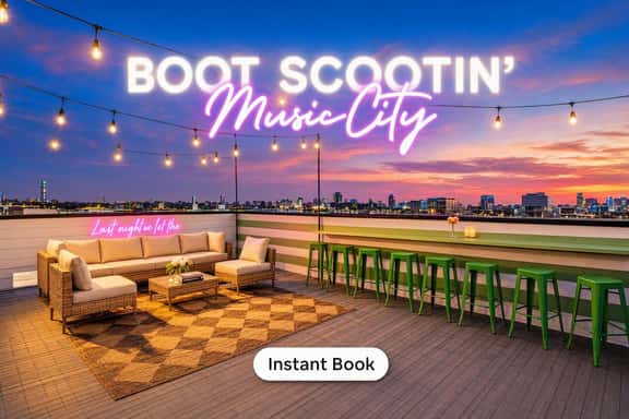 Rooftop deck & fire pit house - Nashville - Sleeps 12 - Image 1