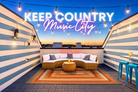 Rooftop deck house near Geodis Park - sleeps 12 - Image 1