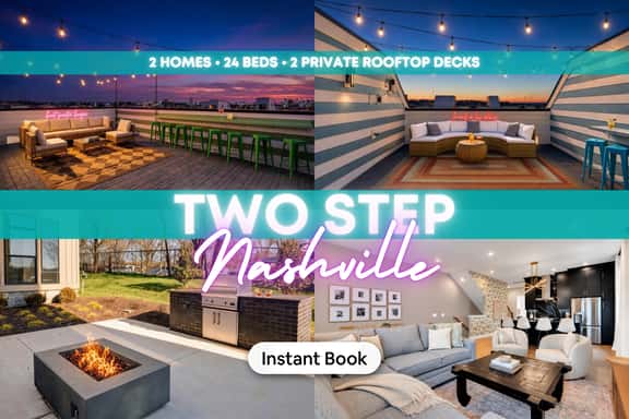 2 Homes - Rooftop Decks - Fire Pit - Sleeps 24 - Image 1