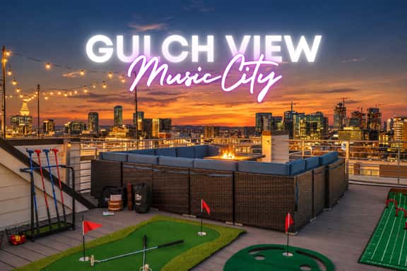 Gulch rooftop, fire pit & putting green - sleeps 12 - Image 1