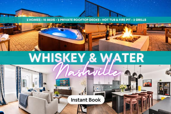 2 Homes | Rooftop Hot Tub & Fire Pit | Sleeps 20 - Image 1