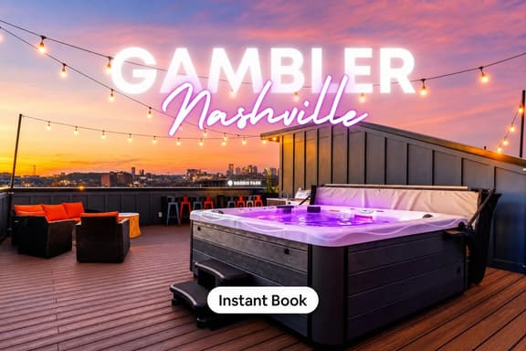 Rooftop hot tub & game room near Geodis Park, sleeps 12 - Image 1