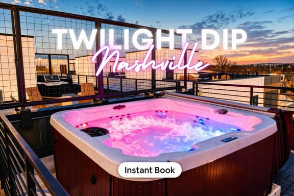Nashville hot tub house near Germantown, sleeps 10 - Image 1