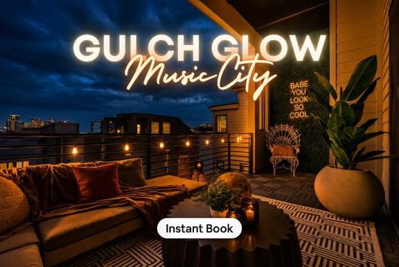 Neon glow balcony house • sleeps 12 near Broadway - Image 1