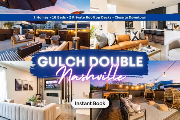 Two Rooftop Homes near The Gulch | Sleeps 20 - Image 1